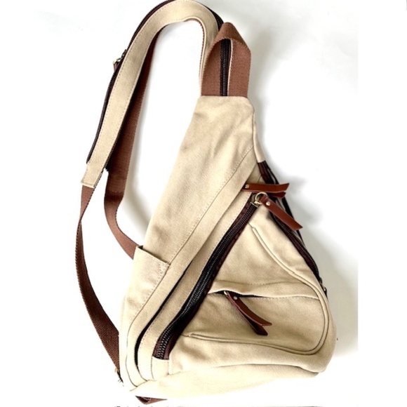 Antik Kraft Handbags - Antik Kraft Canvas Sling Bag Crossbody/Backpack Rucksack Unisex